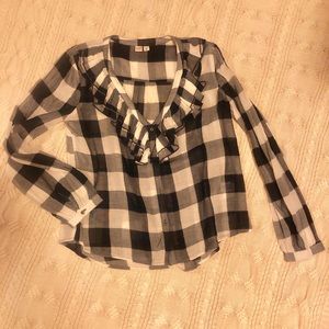 Melrose and Market Plaid Blouse